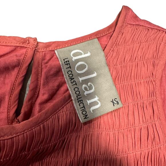 Anthropologie Dolan Womens soft red tank with smocking Size XS - Picture 5 of 6